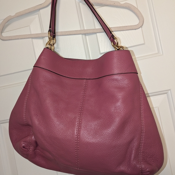LOW START Coach Lexy Vintage Pink Berry Leather Shoulder Bag - Picture 3 of 5